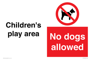 Childrens play area. No dogs allowed